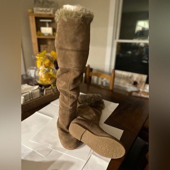 Sam Edelman knee high brown furry boots. - Picture 5 of 8